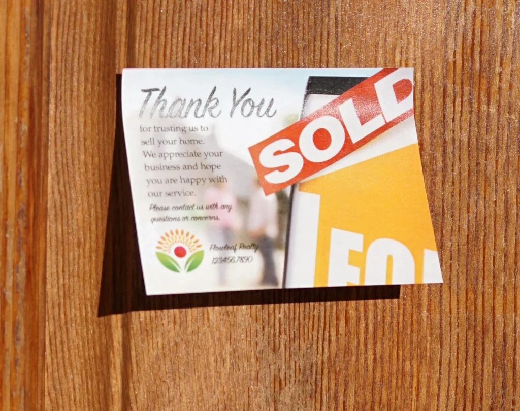 Try Sticky Door Hangers 4 Sticky Flyer Ad as a Door Hanger
