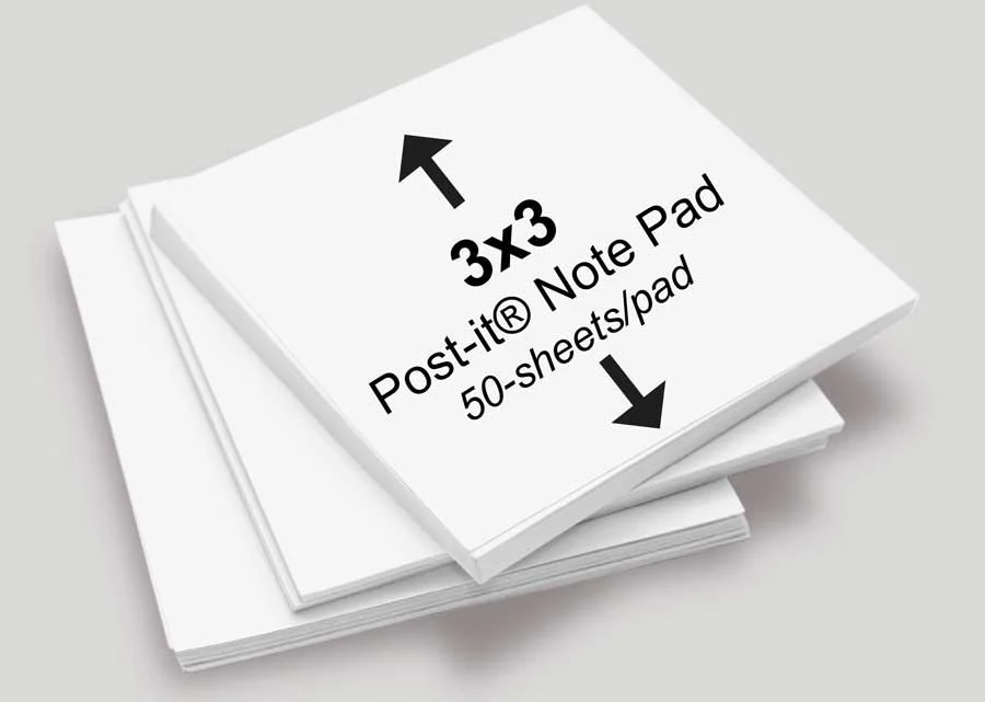 3x3 personalized note pad