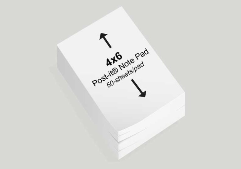 Custom 4x6 Post it Note Pad 50sheet pads Sticky Flyer Advertising
