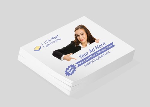 Custom 4x3 Post it Note Pad | 50-sheet pads - Sticky Flyer Advertising