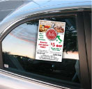 sticky note windshield flyer on car window