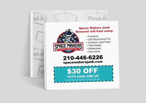 3x3 custom sticky note flyer advertisement