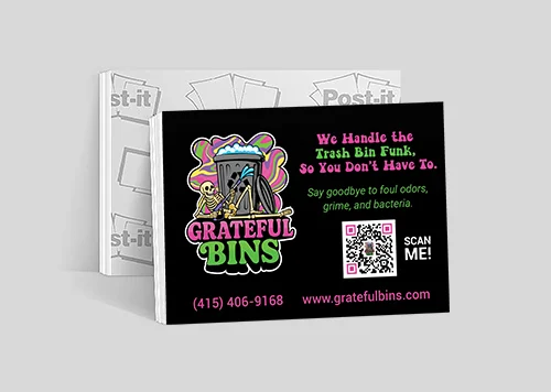Sticky Note Design Services 4 4x3 custom graphic designed note
