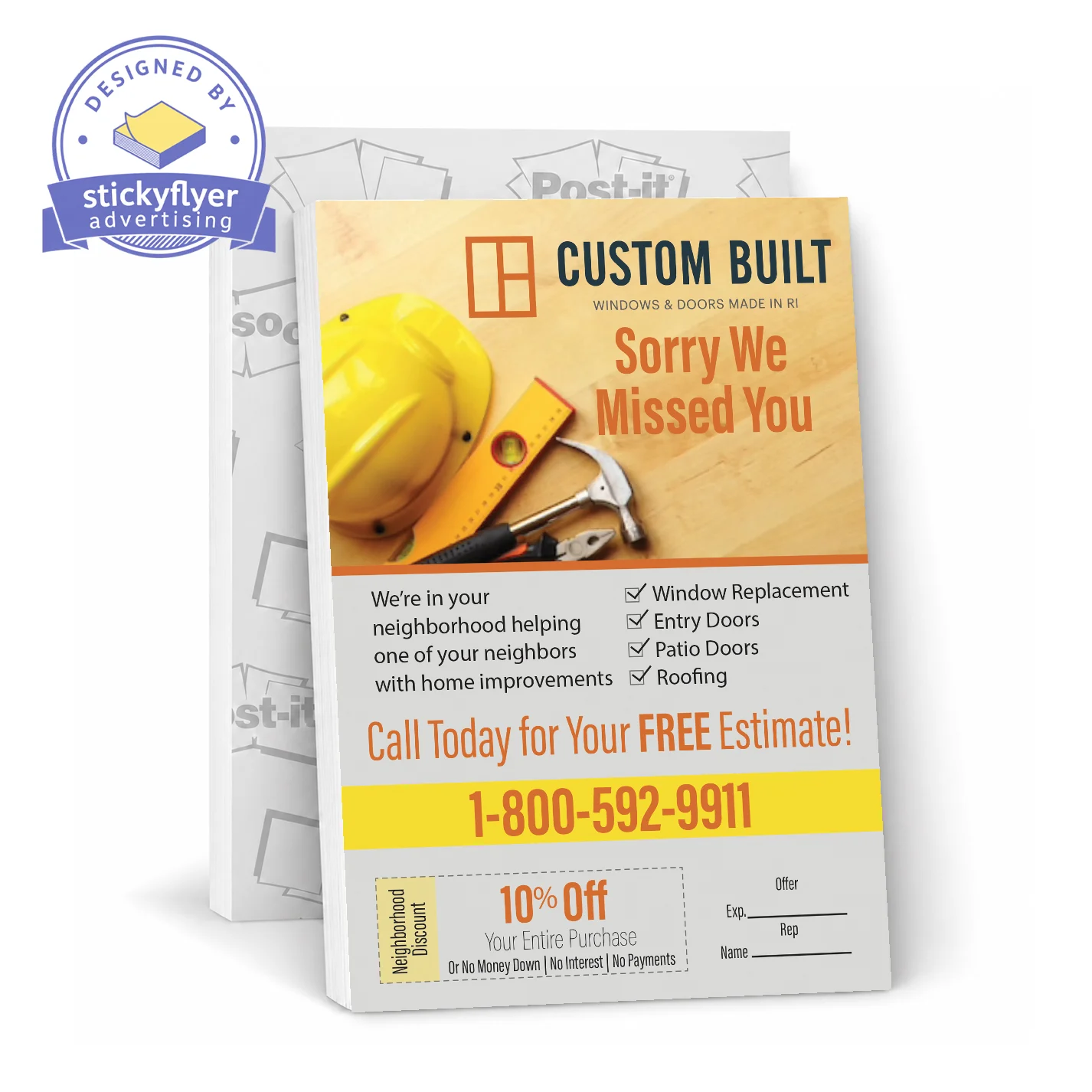 Sticky Note Design Services 4 4x6 sticky flyer construction design sticky flyer