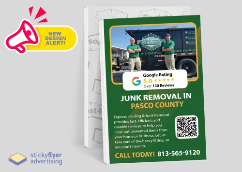 Sticky Note Design Services 3 junk removal flyer sticky note graphic design
