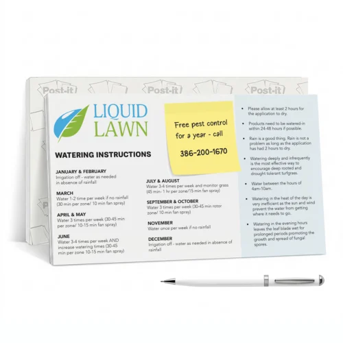 10x6 custom sticky flyer note example