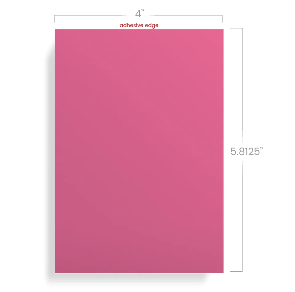 Custom Pink Post it Note Pad 4x6 | 50-sheet pads 2 custom pink sticky note notepad size 4x6