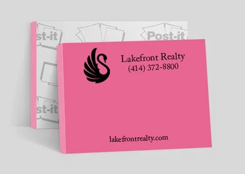 Custom Colored Paper Sticky Notes 5 custom printed pink sticky note 4x3