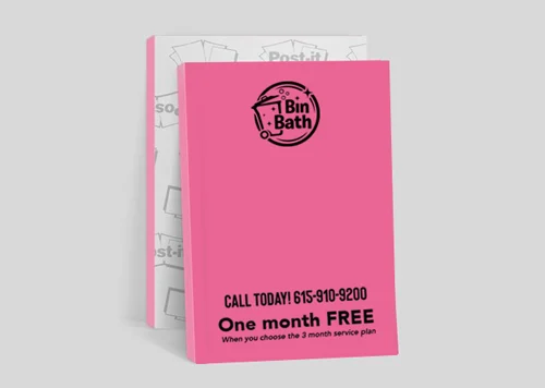 custom pink sticky note 4x6 notepad