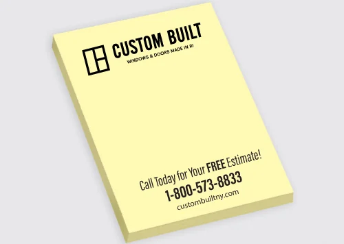 custom yellow sticky note notepad