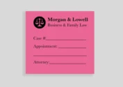 Custom 3x3 Pink Post it Note Pad | 50-sheet pads 1 Custom 3x3 Pink Post it Note Pad