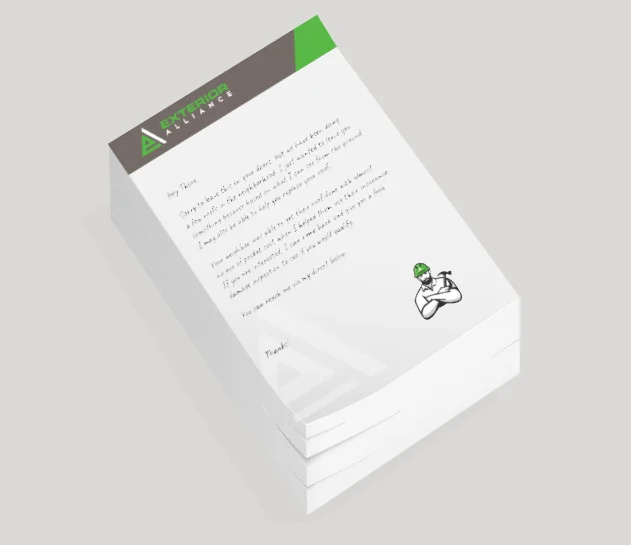 experior alliance sticky flyer note