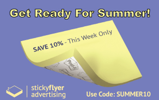 summer advertising sale sticky flyer