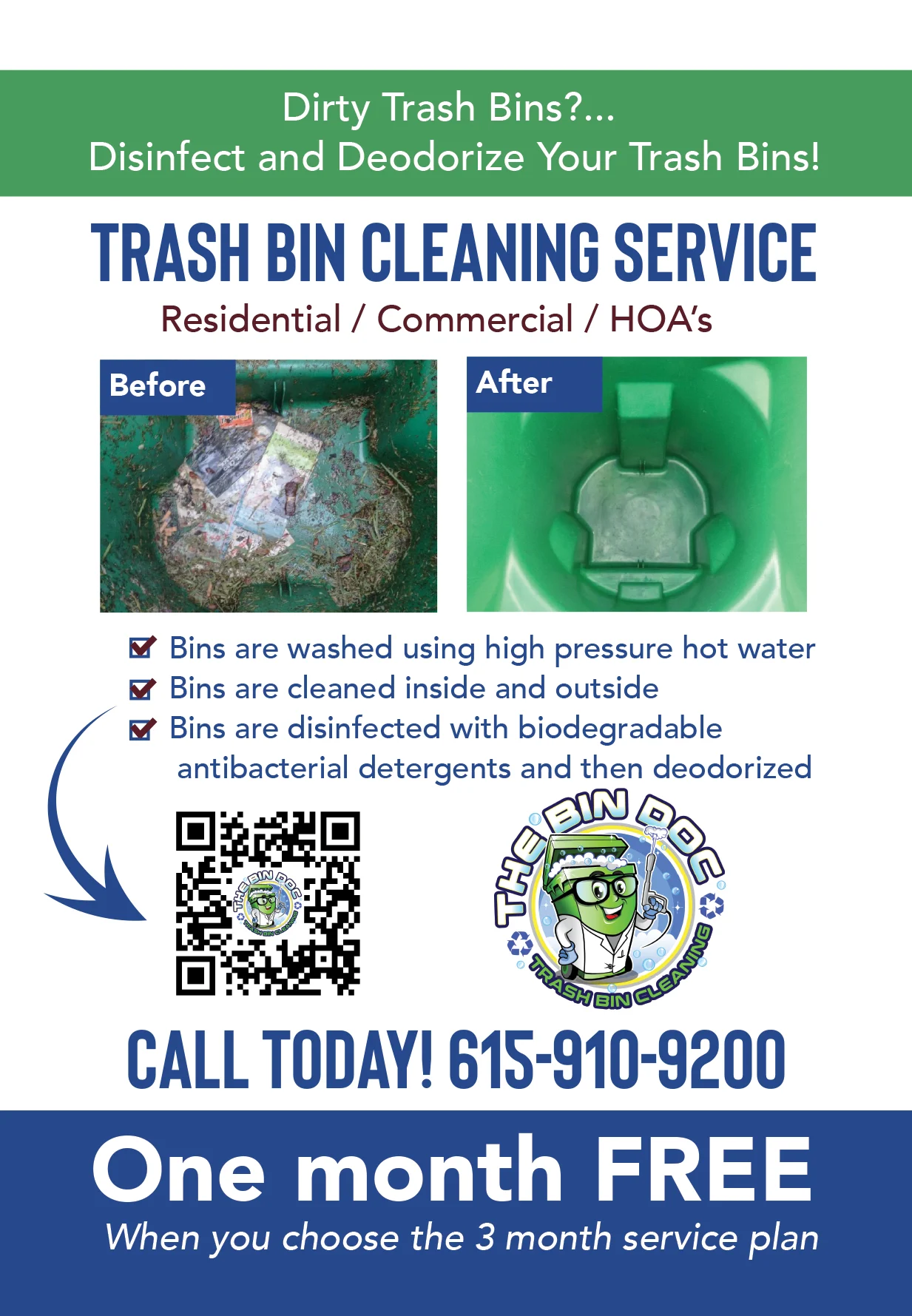 4x6 Trash Bin Cleaning Service
