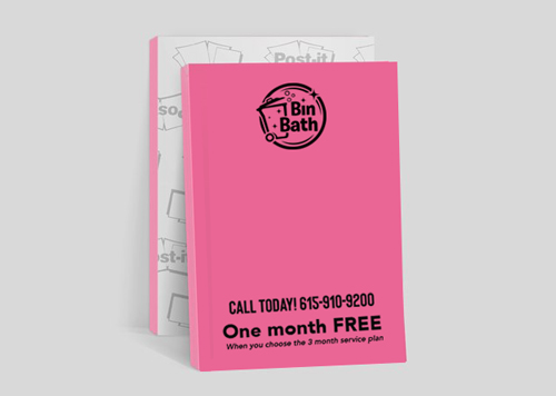 custom pink sticky note 4x6 notepad 2