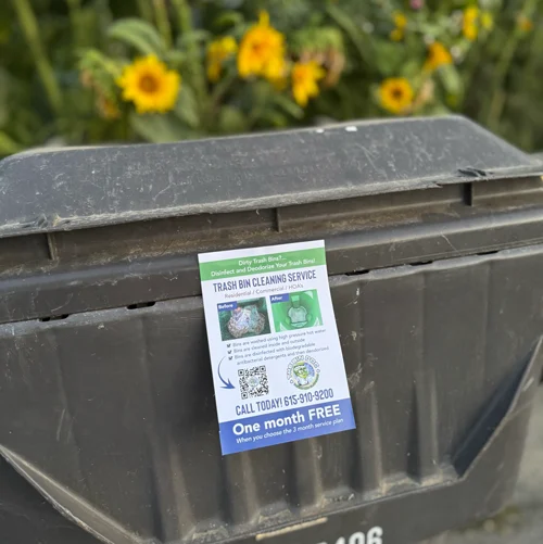 trash bin cleaning service flyer example