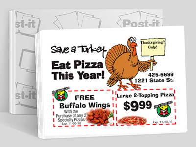 pizza notes 400 save a turkey