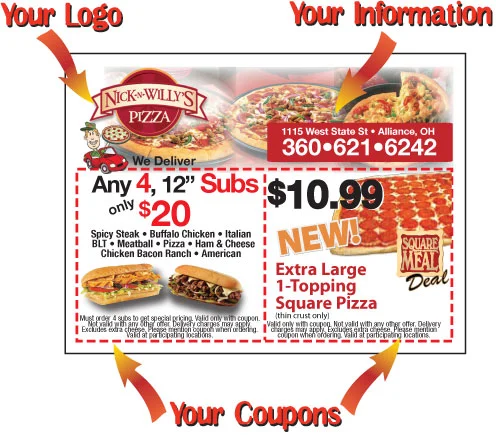 pizza love sticky note ad 4x3