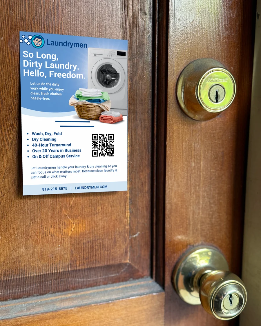 sticky flyer door hanger