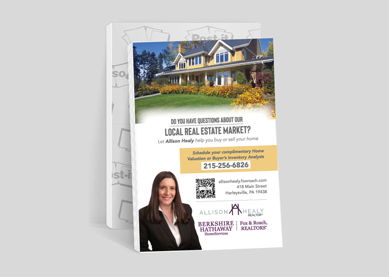 real estate sticky note door hanger