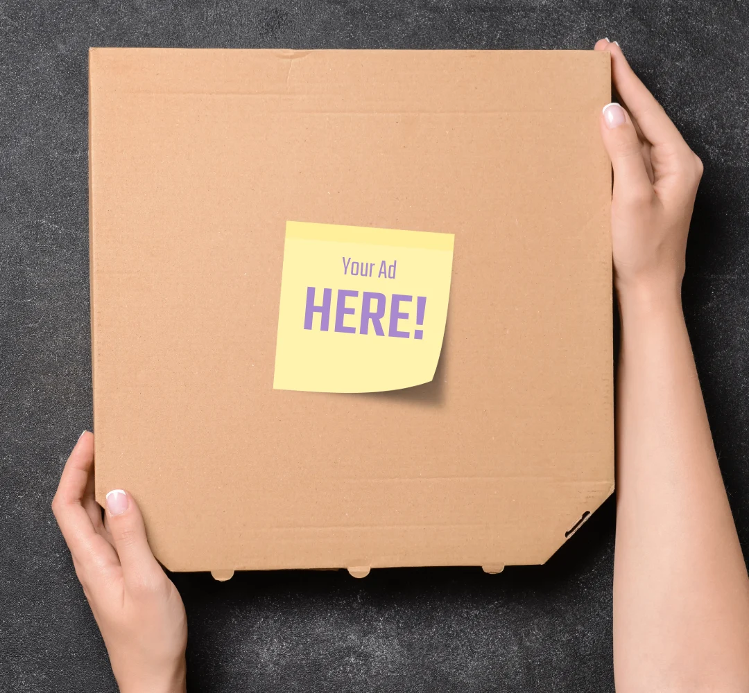 Pizza Box Topper Advertising